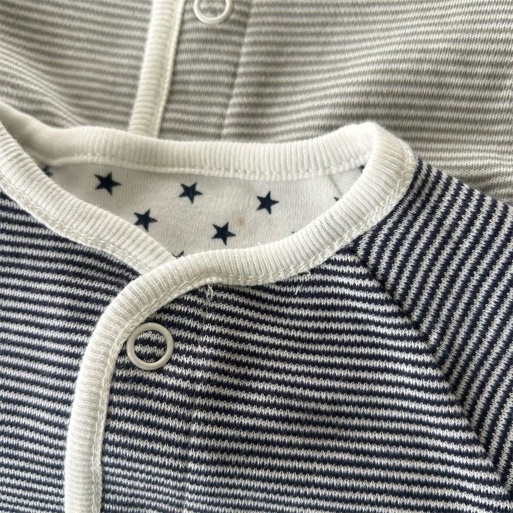 Baby B'gosh Reversible Cardigan Jackets Newborn NB Blue Gray Stars 2-Pack NWT - Picture 7 of 11